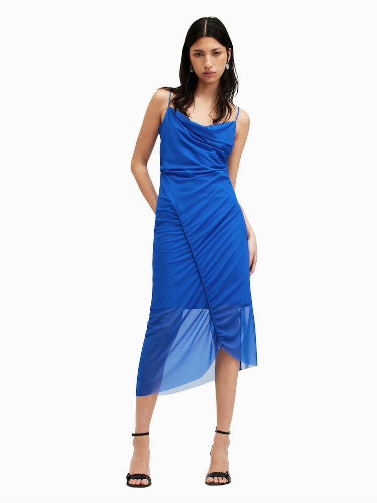 AllSaints Blue Ulla Dress - Image 1 of 7