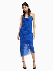 AllSaints Blue Ulla Dress - Image 3 of 7