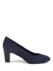Pavers Blue Heeled Court Shoes - Image 2 of 5