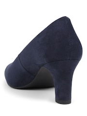 Pavers Blue Heeled Court Shoes - Image 3 of 5