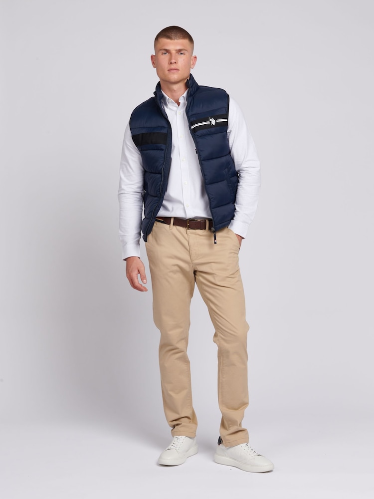 U.S. Polo Assn. Blue 3D Tape Mens Gilet - Image 3 of 8