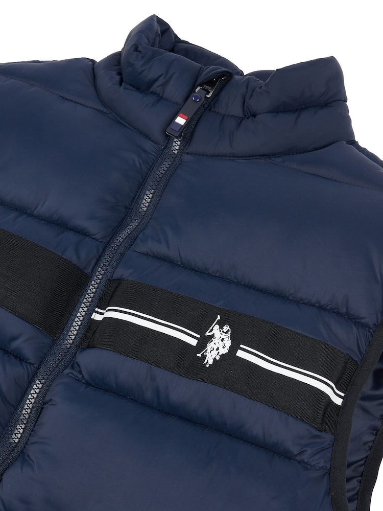 U.S. Polo Assn. Blue 3D Tape Mens Gilet - Image 8 of 8 U.S. Polo Assn. Blue 3D Tape Mens Gilet - Image 8 of 8