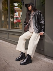Chocolate Brown Standard/Wide Fit Forever Comfort® Patent Chelsea Boots - Image 2 of 9