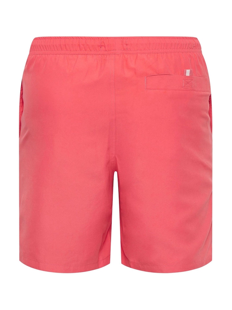 BadRhino Big & Tall Pink Plain Swim Shorts - Image 4 of 4