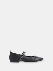 Whistles Black Elba Ballet Pumps - Image 1 of 4