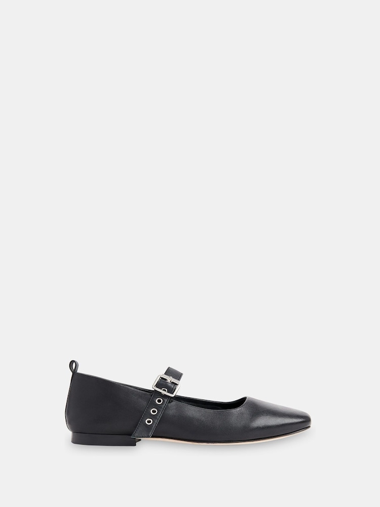 Whistles Black Elba Ballet Pumps - Image 1 of 4