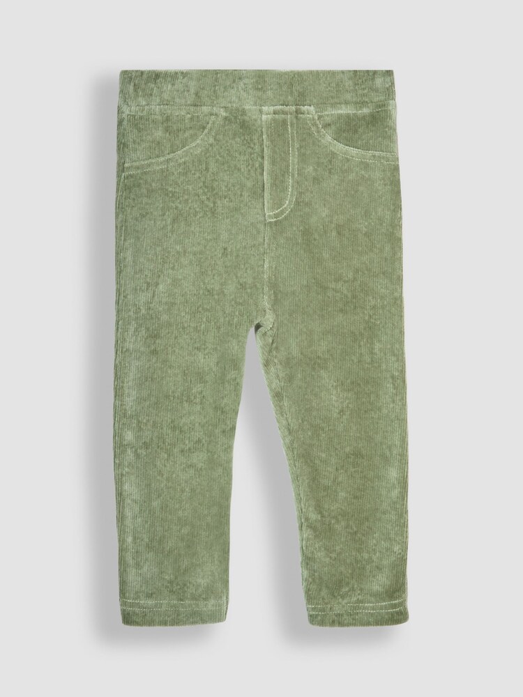 JoJo Maman Bébé Khaki Green & Navy Blue 2-Pack Jersey Cord Jeggings - Image 2 of 5