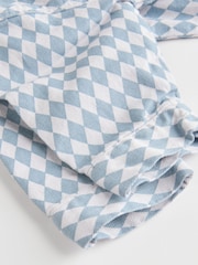 Blue Harlequin Baby Shirt And Trousers 100% Cotton Set 3 Piece (0mths-2yrs) - Image 10 of 12