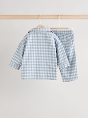 Blue Harlequin Baby Shirt And Trousers 100% Cotton Set 3 Piece (0mths-2yrs) - Image 2 of 12