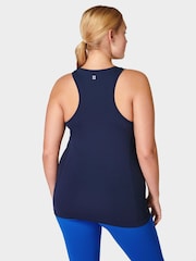 Sweaty Betty Navy Blue Athlete Seamless Workout Tank Top - Image 2 of 7