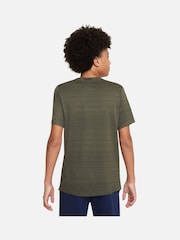 Nike Dark Khaki Green Dri-FIT Miler Training T-Shirt - Image 2 of 4