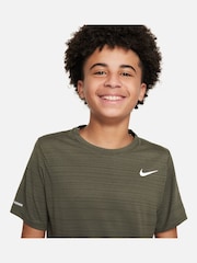 Nike Dark Khaki Green Dri-FIT Miler Training T-Shirt - Image 3 of 4
