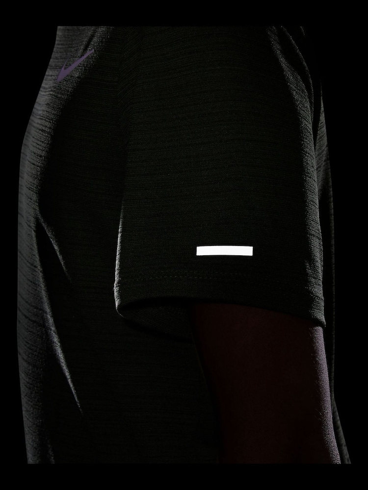 Nike Dark Khaki Green Dri-FIT Miler Training T-Shirt - Image 4 of 4