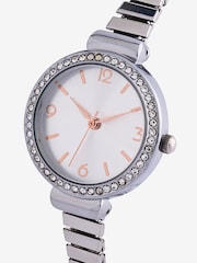 Silver Tone Mixed Metal Expander Watch - Image 5 of 5