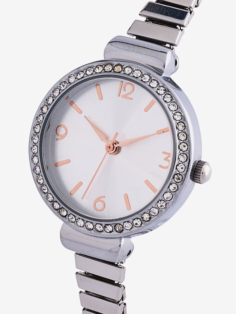 Silver Tone Mixed Metal Expander Watch - Image 5 of 5