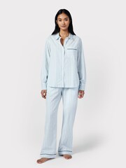 Chelsea Peers Langärmeliges Pyjamahemd aus Popeline mit Streifen - Bild 4 von 5