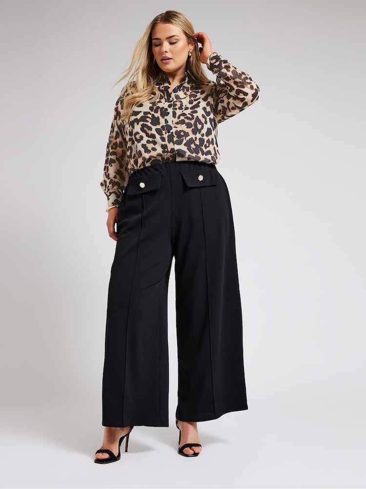Yours Curve Brown LONDON Zebra Print Shirt - Image 2 of 5