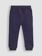 JoJo Maman Bébé Grey Marl Digger Colour Block Appliqué Sweatshirt & Jogger Set - Image 6 of 8