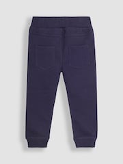 JoJo Maman Bébé Grey Marl Digger Colour Block Appliqué Sweatshirt & Jogger Set - Image 7 of 8