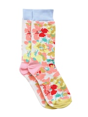 Joules Bright Side Eye Mask and Socks Gift Set In Postabl Box - Image 5 of 6