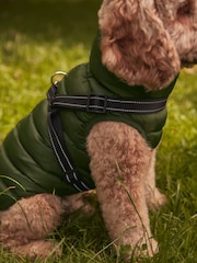 Khaki Green Harness Dog Coat - Image 3 of 9