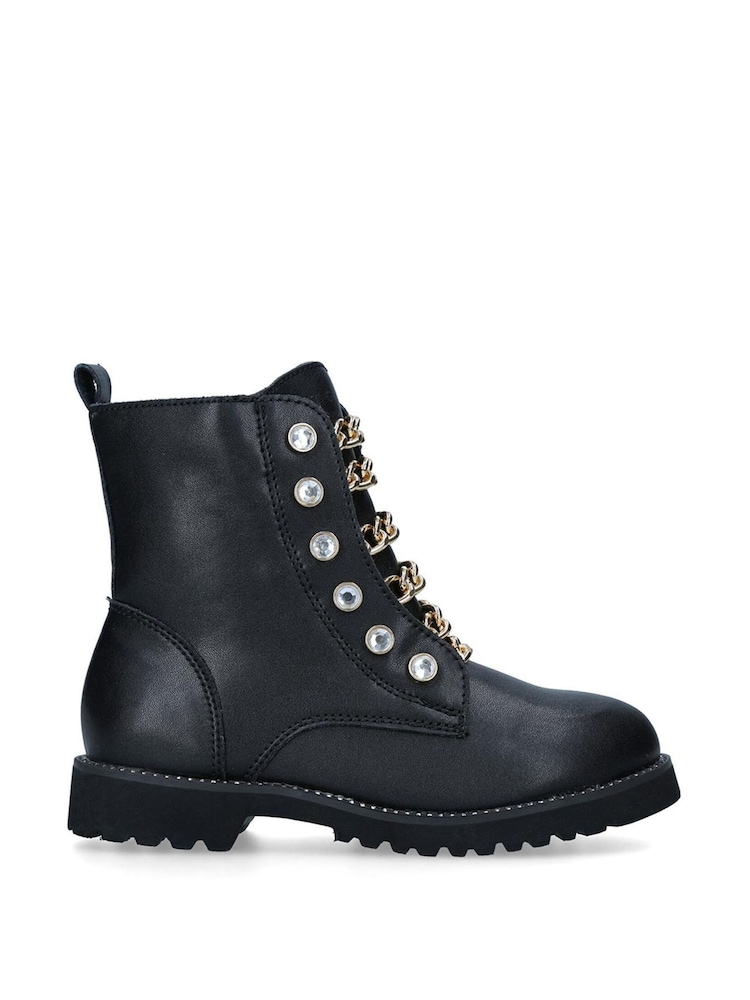 Kurt Geiger London Junior Mini Bax Black Boots - Image 1 of 4 Kurt Geiger London Junior Mini Bax Black Boots - Image 1 of 4