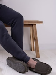 Just Sheepskin Grey Mens Harry Slippers - Image 1 of 5