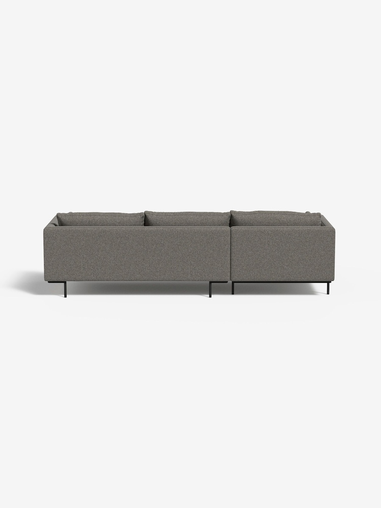 MADE.COM Basket Weave Dark Linen Harlow Left Hand Facing Corner Sofa - Image 2 of 3
