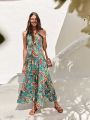 Boden Blue Sylvia Jersey Maxi Tier Dress - Image 1 of 5
