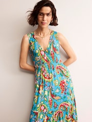 Boden Blue Sylvia Jersey Maxi Tier Dress - Image 2 of 5