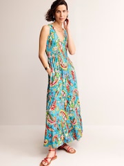 Boden Blue Sylvia Jersey Maxi Tier Dress - Image 3 of 5