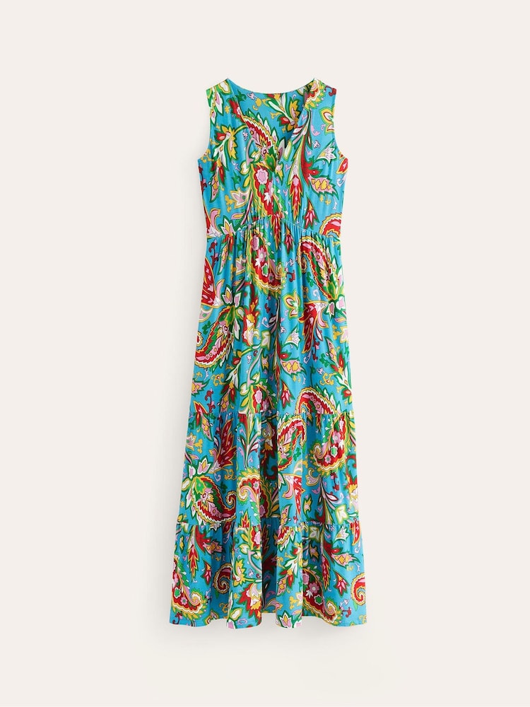 Boden Blue Sylvia Jersey Maxi Tier Dress - Image 5 of 5