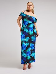 Yours Curve Black London Cold Shoulder Dress - Image 2 of 5