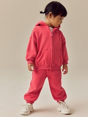 Coral Pink Zip Through Hoodie (3mths-7yrs) - Image 2 of 8
