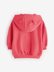 Coral Pink Zip Through Hoodie (3mths-7yrs) - Image 6 of 8
