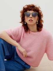 Oliver Bonas Preppy Crystal Round Sunglasses - صورة 1 من 7