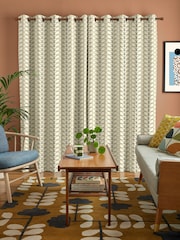 Orla Kiely Black Linear Stem Made to Measure 100% Cotton Curtains - Image 2 of 9