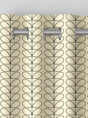 Orla Kiely Black Linear Stem Made to Measure 100% Cotton Curtains - Image 8 of 9