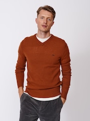 Aubin Eastbourne V-Neck Wool Jumper - Image 1 of 8