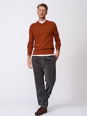Aubin Eastbourne V-Neck Wool Jumper - Image 3 of 8