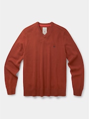 Aubin Eastbourne V-Neck Wool Jumper - Image 5 of 8