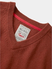Aubin Eastbourne V-Neck Wool Jumper - Image 6 of 8