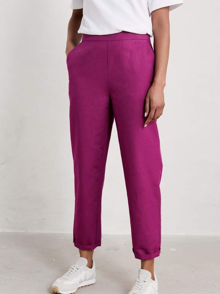 Seasalt Cornwall Purple Westlin Trousers - Image 2 of 5