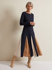 Phase Eight Blue Paula Midi Dress - Image 1 of 6