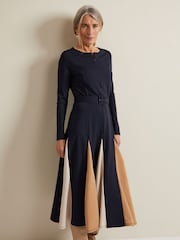 Phase Eight Blue Paula Midi Dress - Image 3 of 6