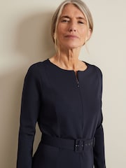 Phase Eight Blue Paula Midi Dress - Image 4 of 6