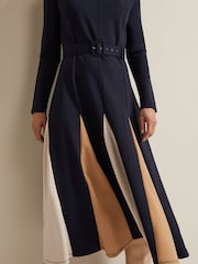 Phase Eight Blue Paula Midi Dress - Image 5 of 6