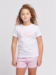 Lee White Girls Regular Fit Wobbly Graphic T-Shirt - Image 1 of 8