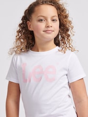 Lee White Girls Regular Fit Wobbly Graphic T-Shirt - Image 5 of 8