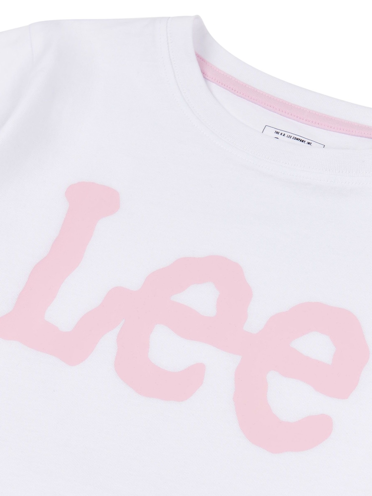 Lee White Girls Regular Fit Wobbly Graphic T-Shirt - Image 8 of 8